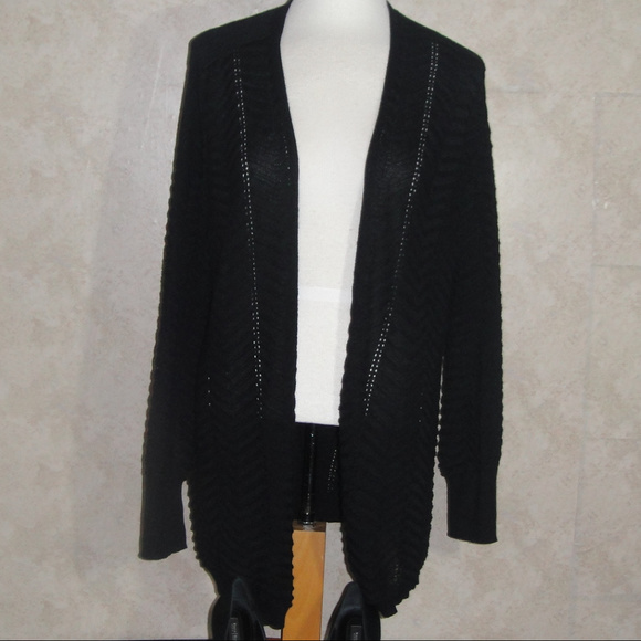 Apt. 9 Sweaters - NEW APT9 Black Open front Cardigan Size: XL